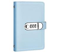 Libro de Ahorro de Dinero con Cerradura, Libro de Desafío de Ahorro de 100 Sobres, Organizador de Efectivo con 50 Páginas Transparentes para Billetes y Monedas, Carpeta de Presupuesto de Cuero PU Seg