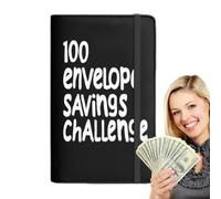 Libro de ahorro de dinero con sobre, carpeta de ahorro de dinero, planificador de seguimiento de 100 días para ahorrar 5050 dólares para hombres, mujeres, adultos, niños, escuela