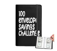 Libro de ahorro de dinero con sobre, planificador de presupuesto, planificador de seguimiento de 100 días para ahorrar 5050 dólares para hombres, mujeres, adultos, niños, escuela
