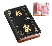 Libro de ahorro de efectivo, carpeta de gran capacidad para ahorrar dinero, 50 hojas, múltiples compartimentos, herramienta de organización de dinero para planificar