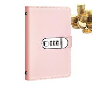Libro de ahorros, libro de desafíos de dinero - Planificador presupuestario de piel sintética tamaño A6 con 100 sobres, bolsillo transparente, rastreador de gastos para organizaciones financieras