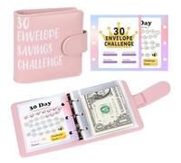 Libro de ahorros para dinero, 30 días Envelope Saving Challenge, carpeta con 30 sobres de dinero, A8, planificador presupuestario, ahorro de dinero, carpeta presupuestaria para niños para ahorrar