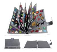 Libro de almacenamiento broches fieltro, 2 uds., 8 páginas, tablero exhibición broche creativo, organizador dijes insignia for ahorro espacio gran capacidad Para Botones de Esmalte