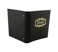 Libro de almacenamiento de álbumes de monedas, funda conmemorativa de cuero sintético para monedas de 27 x 23 cm, organizador vacío de 3 agujeros para joyería y colección, negro (1 unidad)