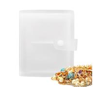 Libro de almacenamiento para joyas, bolsa transparente plegable con cremallera transparente, archivador de almacenamiento de joyas en libro, para compromiso, boda, cumpleaños, Navidad, San Valentín