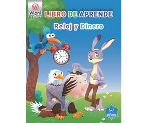 Libro de aprende reloj y dinero: libro de actividades 6 años | aprenda a leer el tiempo y a contar dinero | cuaderno matematicas 1 primaria | hora y dinero | aprendo en casa | ejercicios de cálculo