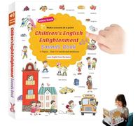 Libro de Aprendizaje de Audio de 500 Palabras, Libros de Sonido en Inglés, Libros Interactivos de Audio con Más de 500 Palabras, Aprende 18 Temas Diarios de Vocabulario para Niños de 2 a 6 Años