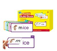 Libro de aprendizaje de familia de palabras - papel 24 x 16 x 7 cm | Reim-Flipbook Actividad libro de ejercicios de lectura libro de trabajo para preescolar, guardería, educación en casa, aula, juego