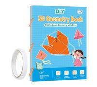 Libro de aprendizaje de geometría 3D con cuerpos de 9/12/15, juguete matemático interactivo para guardería y escuela primaria, modelos de cordón para cálculo de volumen, ayuda para enseñar a padres y