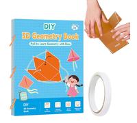 Libro de aprendizaje de matemáticas de geometría 3D | libro de texto para cálculo de volumen y área, juego de con cuerda para adolescentes, niñas, principiantes, educación en casa, guardería