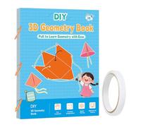 Libro de aprendizaje de matemáticas de geometría 3D, libro de texto para cálculo de volumen y área, juego de con cuerda para adolescentes, niñas, principiantes, escuela en casa, guardería