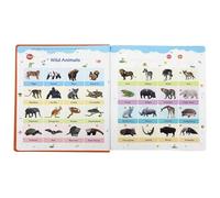 Libro de aprendizaje en inglés - Libro de discurso, juguete de estudio | Editor de vocabulario interactivo para niños pequeños de 2 a 6 años, libro educativo para escuela en casa, lectura del