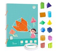 Libro de aprendizaje geométrico 3D con cuerda para tirar, libro de texto para cálculo de volumen y área,Juego de matemáticas de cuerpo geométrico, juguete educativo pensamiento espacial para niños en