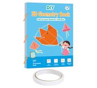 Libro de aprendizaje geométrico 3D con cuerda para tirar, libro de texto para cálculo de volumen y área,Juego de matemáticas de cuerpo geométrico, juguete educativo pensamiento espacial para niños en