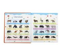 Libro de aprendizaje inglés - ABS 29.5x24.3cm, libro de habla para niños, diseño de sonido interactivo | Juguete de estudio de vocabulario educativo, libros de lenguaje preescolar para el hogar