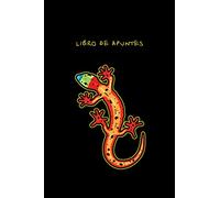Libro de apuntes con geco diseño para los fanáticos de reptiles y lagartijas: Cuaderno, libreta, agenda - 120 paginas en blanco con lineas