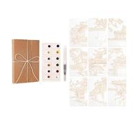 Libro de arte de acuarela seguro para niños, diseño plegable de acordeón, ofrece 12 colores coloridos para artistas jóvenes, acuarela creativa y divertida