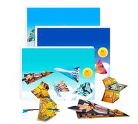Libro de aviones de papel educativo - Kit de actividades para hacer aviones para niños, libro de diseño plegable creativo, juguete de entretenimiento para el desarrollo | Cumpleaños infantiles Navidad