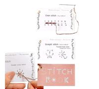 Libro de bordado, kit de costura portátil de viaje, kit de costura de viaje portátil, manualidades de libros para varias técnicas