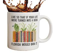 Libro de café Taza | Taza de fiestas de té de 4.33 pulgadas Reading Club | Accesorios de lectura de cerámica | Regalos con estilo caliente y frío Tazas perfecta para el libro Amante del Bibliotecario