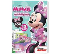 Libro de calcomanías de Minnie Mouse, libro de actividades de Minnie Mouse, mini libros para colorear de Minnie-Mouse, más de 100 pegatinas, calcomanías de Disney para recuerdos de fiesta, con