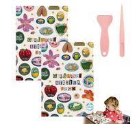 Libro de calcomanías Girlhood, 1260 hojas/55 páginas, calcomanías estéticas retro para diarios, libro de calcomanías de Peelies, suministros de álbumes de recortes de inspiración vintage para álbumes