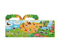 Libro de calcomanías, libro de trabajo de juego silencioso, calcomanías de actividades reutilizables, páginas de aprendizaje, para niños con práctica motora fina, diversión educativa libre de desorden