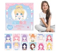 Libro de calcomanías para disfrazarse | Pegatinas de princesa para vestir | Cambiar ropa de princesa, libro de calcomanías para niños con colores vivos, ideal para camping, viajes, escuela, picnic