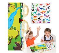Libro de calcomanías para niños pequeños, actividades educativas para niños, libro de calcomanías portátil reutilizable para el desarrollo de habilidades motoras finas y entrenamiento de coordinación