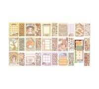 Libro de calcomanías PET en miniatura para diario, amarillo | Adhesivo decorativo para diario, álbum de fotos, decoración de escenas en miniatura, PET, cuaderno de recortes