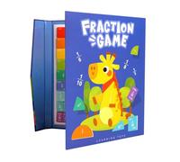 Libro de cálculo de fracturas magnéticas | pizarra de demostración de cálculo de fracturas | cubo de aprendizaje para niños de 6 a 12 años | profesor educación en casa clase preescolar