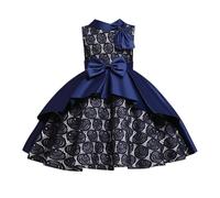 Libro de calendario de Adviento 10 y cumpleaños infantil, vestido de princesa, pasarela, tutú, falda para niña, piano, disfraz, vestido de noche, vestido de ocio, Kindl 5, azul, 5-6 años