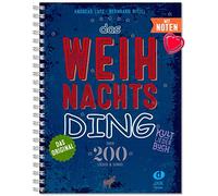 Libro de canciones de Navidad con notas de Bernhard Bitzel y Andreas Lutz con canciones de Navidad con pinza en forma de corazón