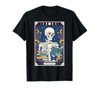 Libro de Cartas del Tarot del Esqueleto del Lector y Gusano de Biblioteca para Amantes del café Camiseta