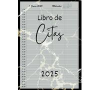 Libro de Citas 2025: Agenda para peluquería y estilistas, Planificador Horario de 7:00 a 22:30, día por página con fechas y horas, 4 Empleados ... | 12 meses, y Calendario de Mes Corriente A4