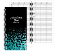 Libro de citas - Libro de citas de salón sin fecha, libro de horario diario y por hora con 200 páginas, 6 AM a 9 PM, planificador de días de intervalos de 15 minutos, 6 x 11.5 pulgadas, 3 columnas,