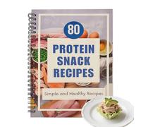 Libro de cocina alto en proteínas, recetas diarias de aperitivos, guía de 8.27 x 5.51 pulgadas, plan de comidas de culturismo, cena de pérdida de peso con fácil preparación, suministros de