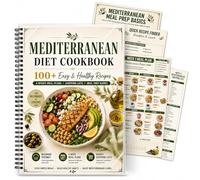 Libro de cocina de dieta mediterránea para principiantes y personas mayores: más de 100 recetas fáciles y saludables, plan de comidas de 4 semanas, listas de compras semanales, guía de preparación de