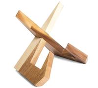 Libro de cocina Soporte de madera de madera Soporte de libros de cocina desmontable de recetas de encimera rústica para cocinar