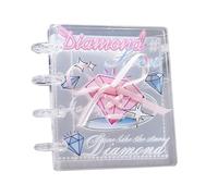 Libro de colección de calcomanías - Carpeta PP de 3,74 x 4,33 pulgadas | Reutilizable - Cubierta transparente con patrón de banda de ballet. 20 páginas en el interior. Almacenamiento para pegatinas