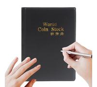 Libro de colección de monedas, 120 bolsas de mangas protectores organizadores para monedas, álbum de poseedores de coleccionistas con diseño portátil, libro de almacenamiento para la historia del muse