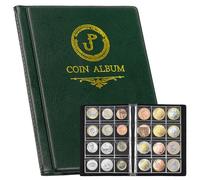 Libro De Colección De Monedas con 120 Bolsillos - Adecuado para Monedas Menores De 25mm, Portamonedas De 3x3cm/1,2x1,2 Pulgadas, Álbum De Almacenamiento para Penny, Centavo, Euro CS3712GR