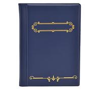 Libro de colección de monedas Gran capacidad Anti Slip Water resistente a las 120 bolsillos Almacenamiento de álbumes de monedas para coleccionistas Material de PU súper (Azul)