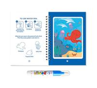 Libro de colorear al agua - Libro de dibujo de viaje, ideal para principiantes, actividades para aviones y entretenimiento educativo de viaje para niños