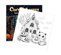 Libro de colorear aterrador y | Grandes personajes trabajos Halloween | Álbum para colorear y , para mujeres principiantes, ideal para escuela, viaje, casa, aficiones y pasatiempos