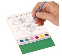 Libro De Colorear De Acuarela,Kit De Viaje Vertical Reutilizable Para Acuarelas | Actividades Educativas Para Niños Libro De Dibujo Portátil Para Viajes
