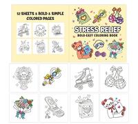 Libro de colorear fácil, libros para colorear para adultos relajación,Libro de dibujo | Ilustraciones lindas dibujando premios en el aula para niños adolescentes