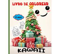 LIBRO DE COLOREAR KAWAII: NAVIDAD - PARA NIÑOS A PARTIR DE 8 AÑOS - 36 DIBUJOS - Formato 8 X 10 Pouces (20,32 x 25,4 cm)