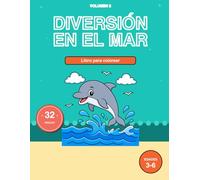 Libro de Colorear Mar para Niños de 3 a 6 Años: Diversión en el Mar Vol 2: 32 Dibujos Grandes y Fáciles con Sirenas, Ballenas, Tiburones, Barcos ... Educación Infantil (Aventuras en el Mar ARLO)