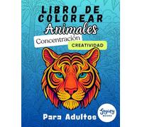 Libro de Colorear para Adultos: Concentración y Creatividad: Diseños de Animales Estilo Mandala para Mejorar la Atención y Reducir el Estrés - 50 ... y Enmarcar(21,6 x 27,9 cm / 8.5 x 11 in).